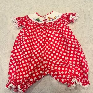 Red Polka Dot Baby Romper